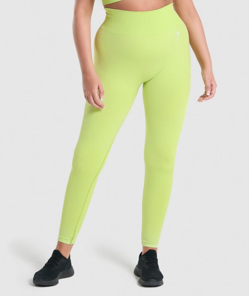 Women\'s Gymshark Vital Seamless 2.0 Leggings Yellow | NZ 6UFIJO